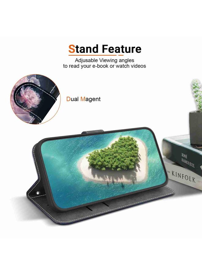 S-TOP Case For Samsung Galaxy A73 5G Crystal Texture Colored Drawing Leather Phone Case - Image 5