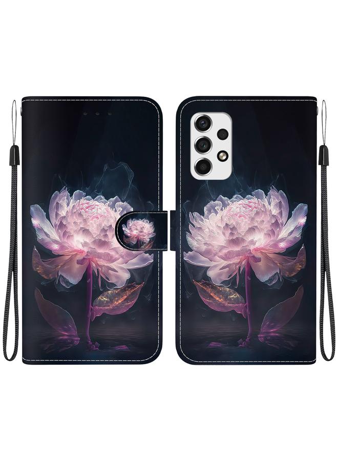 S-TOP Case For Samsung Galaxy A73 5G Crystal Texture Colored Drawing Leather Phone Case - Image 1