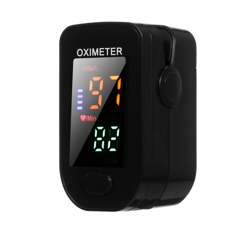 Pulse Oximeter: Black Portable Device, LED Display, Accurate Blood Oxygen & Heart Rate Monitor - One-Button Operation, Automatic Shutdown for Home Daily Use, Sports Care - Image 2