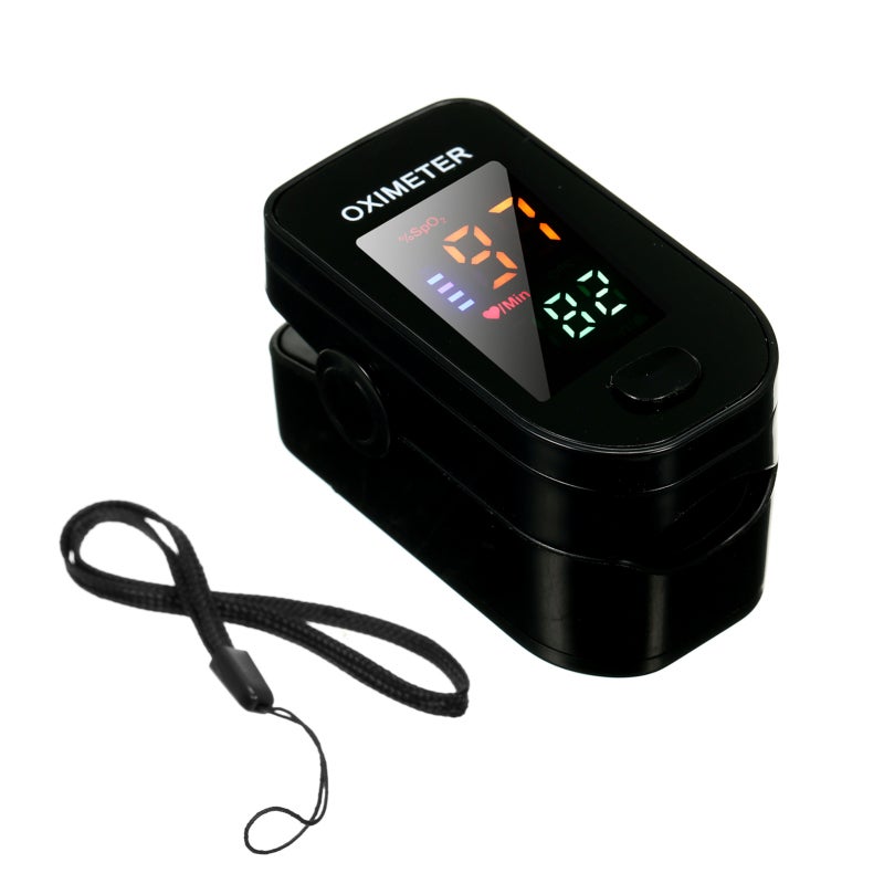 Pulse Oximeter: Black Portable Device, LED Display, Accurate Blood Oxygen & Heart Rate Monitor - One-Button Operation, Automatic Shutdown for Home Daily Use, Sports Care - Image 1