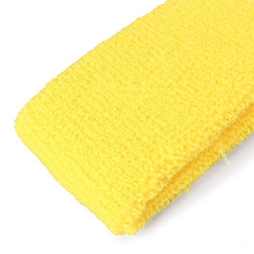 Mallofusa ? 10 PCS Cotton Sports Basketball Headband/Sweatband Head Sweat Band/brace Gift Party Outdoor Activities (Yellow) - Image 3