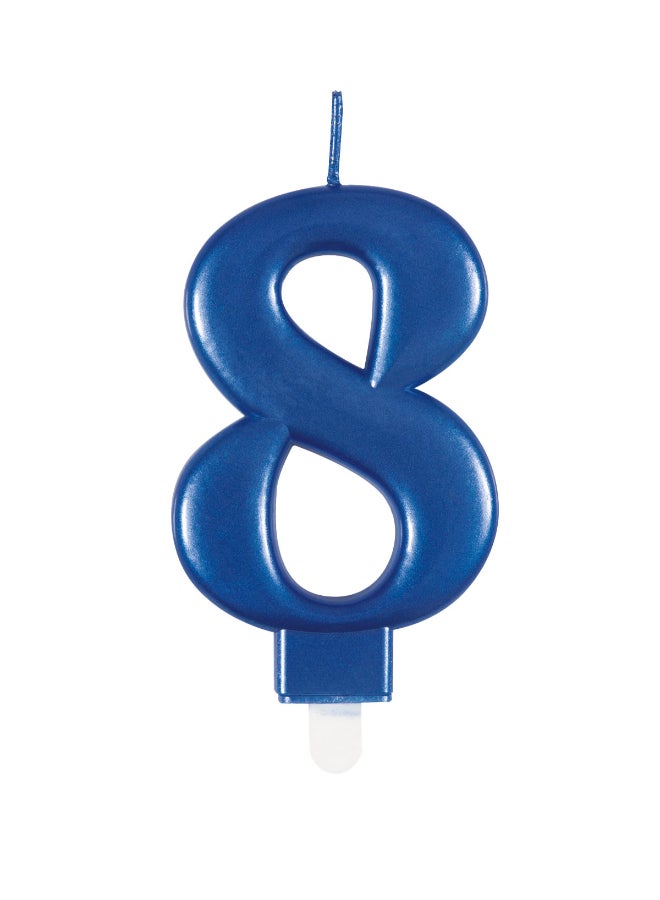 Unique Met Blue Number 8 Birthday Candle