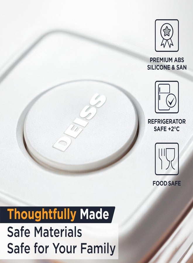 Deiss LUX Airtight Food Storage Containers with Lids - Pop Canisters Set for Pantry Organization, BPA-Free Stackable Kitchen Storage for Flour, Sugar, Cereal, Coffee | 2.1Qt, 0.95Qt, Measuring Cup - Image 4