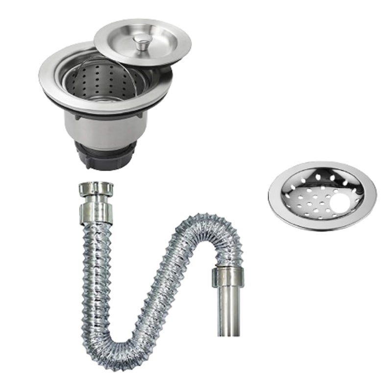 Jagger JAG300 Kitchen Sink Drain Waste Coupling or Waste Jali Used in Kitchen Sink (Material - Stainless Steel with Under Basket 4 INCH) (Sink Basket Jali with Hose Pipe & Drain Jali [ 4" INCH ]) - Image 1