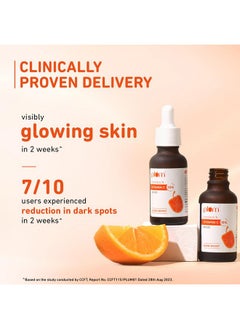 Plum Plum 15% Vitamin C Face Serum For Glowing Skin | Non Irritating Formula | For Dull Skin | With Mandarin | Beginner Friendly, For All Skin Types | Men & Women l 100% Vegan | 30 ml  - Image 4