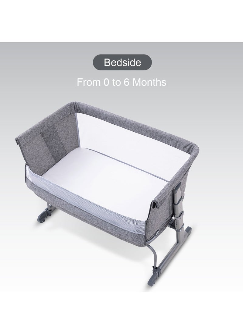 TEKNUM Teknum All In One, 0-4 Years Bedside Crib Cot & Sofa Expansion Pack - Grey  - Image 3