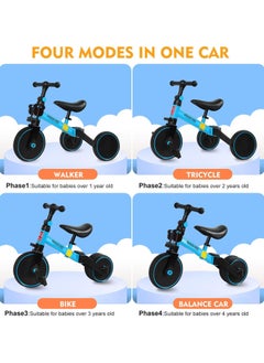 Good Boy 2pcs Combo Kids Balance Bike & Tricycle for Toddlers (1-5 Years) – Adjustable Seat, Indoor & Outdoor Ride-On Toy – Perfect First Birthday Gift for Boys & Girls  - Image 2
