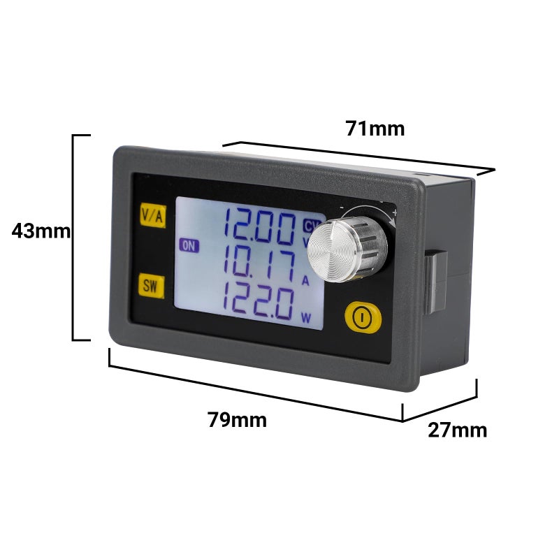 DROK CNC DC Buck Converter with Meter, 6-70V to 0-60V 20A 1200W, DC 5V 9V 12V 24V 36V 48V 60V Fixed Output Voltage, Adjustable Power Supply Voltage Regulator Step Down Module - Image 5