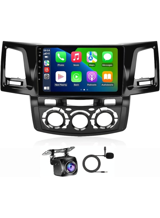 Vierex Fit Toyota Fortuner Car Stereo Android Screen Hilux 2005-2014 With Apple Carplay Android Auto Wireless WiFi DSP FM&AM Bluetooth AHD Camera Included Fast Interface (8+128GB 8CORE) - Image 1