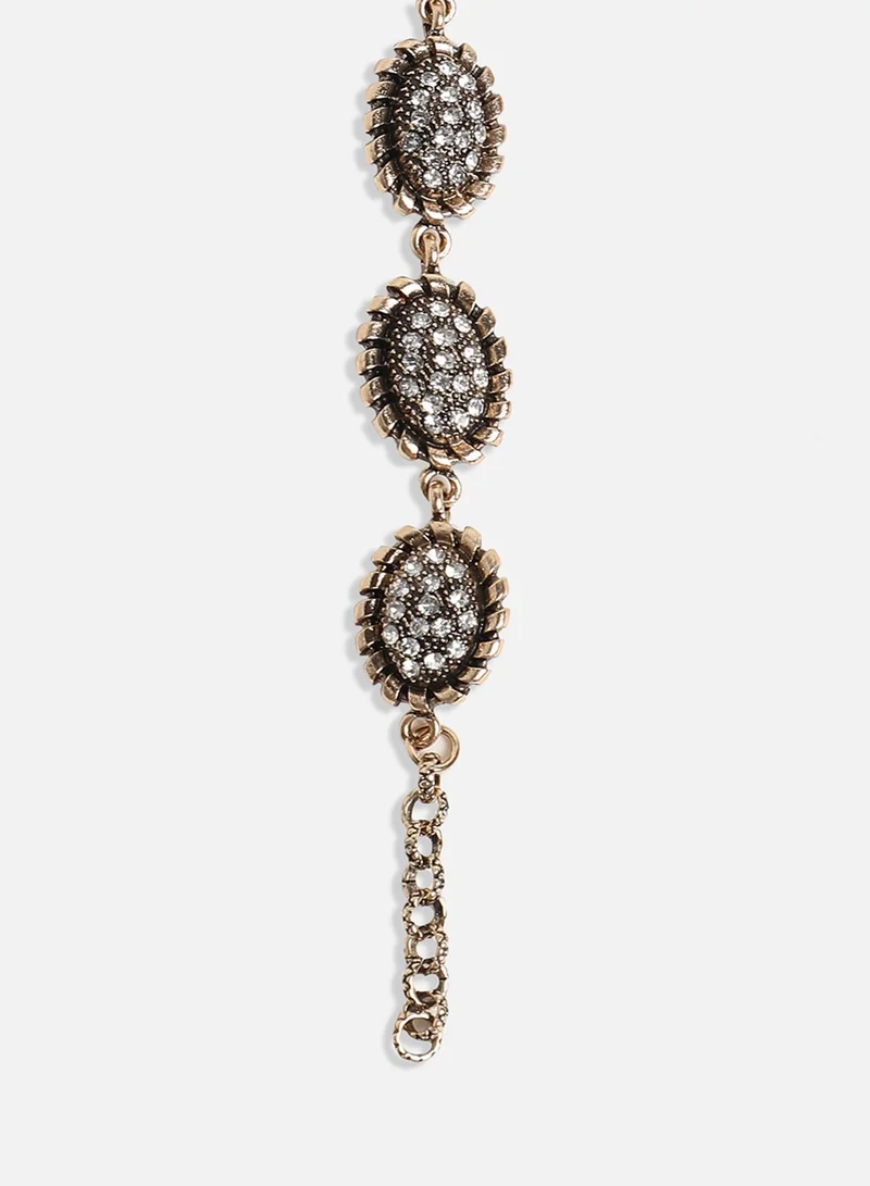 SOHI Twisted Crystal Artificial Bracelet Jewellery
