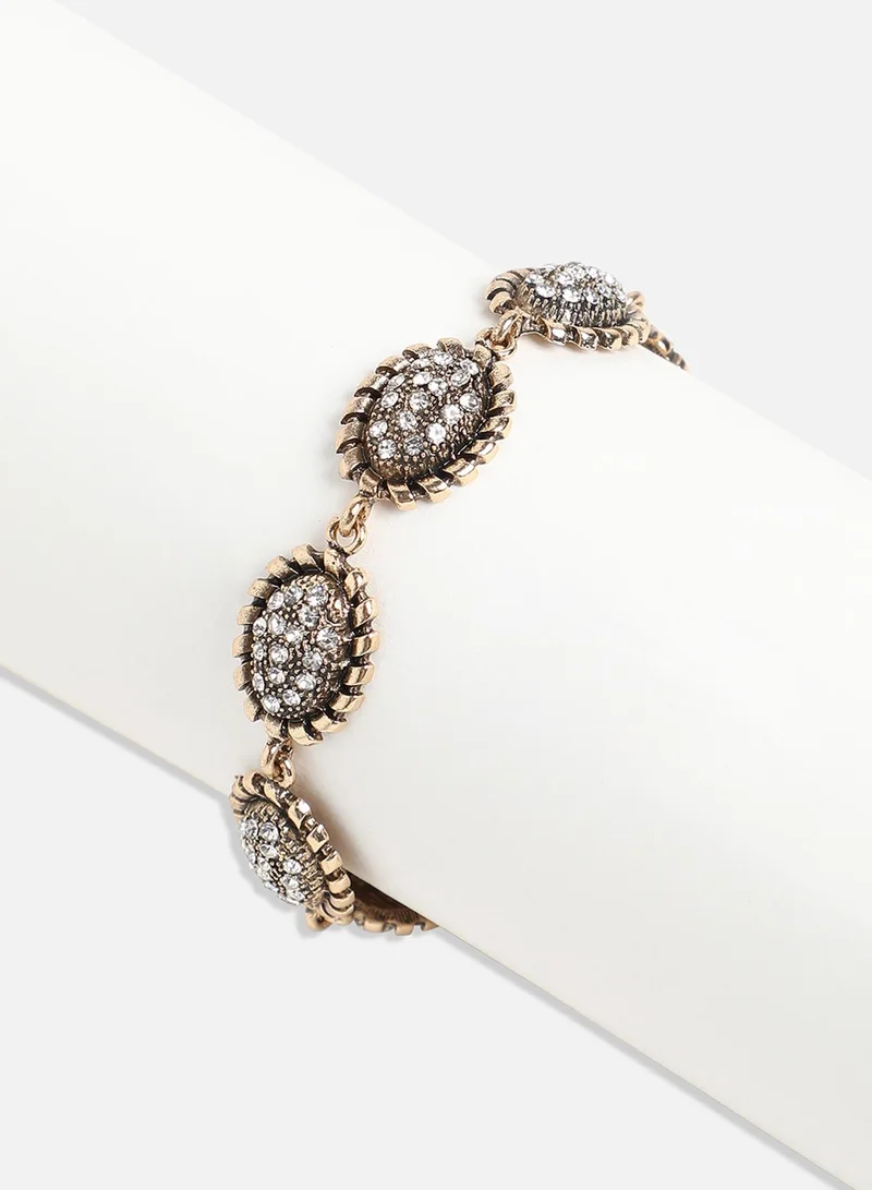 SOHI Twisted Crystal Artificial Bracelet Jewellery