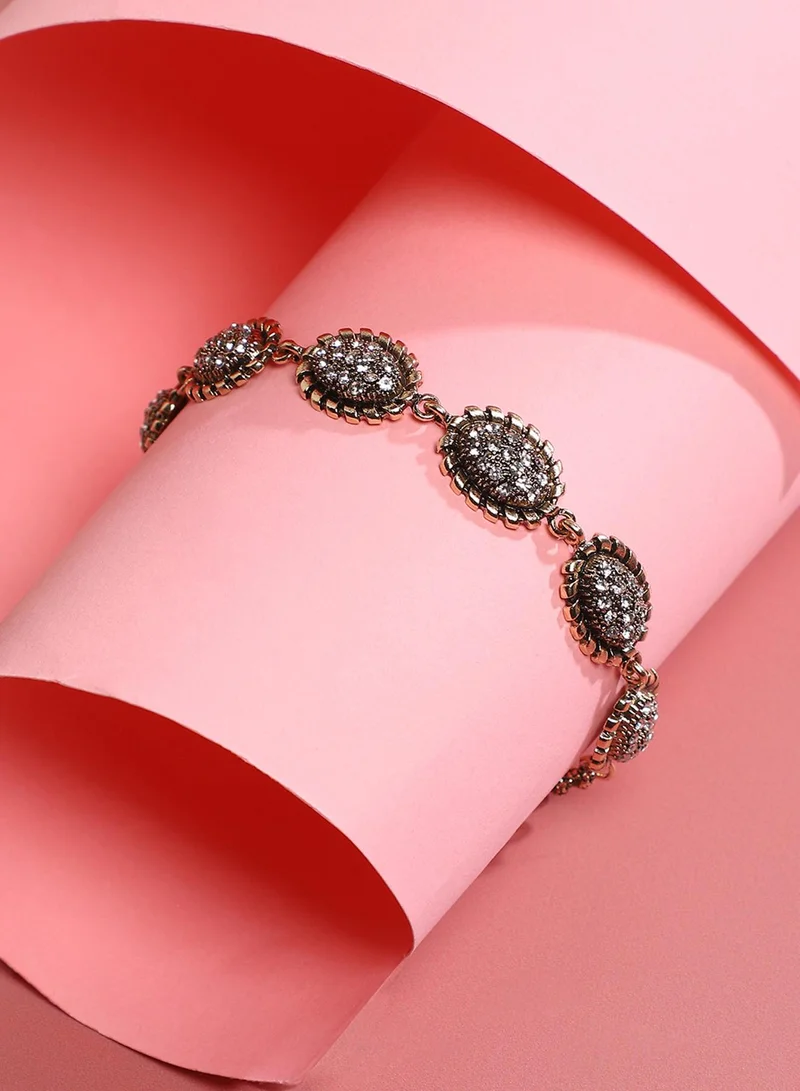 SOHI Twisted Crystal Artificial Bracelet Jewellery