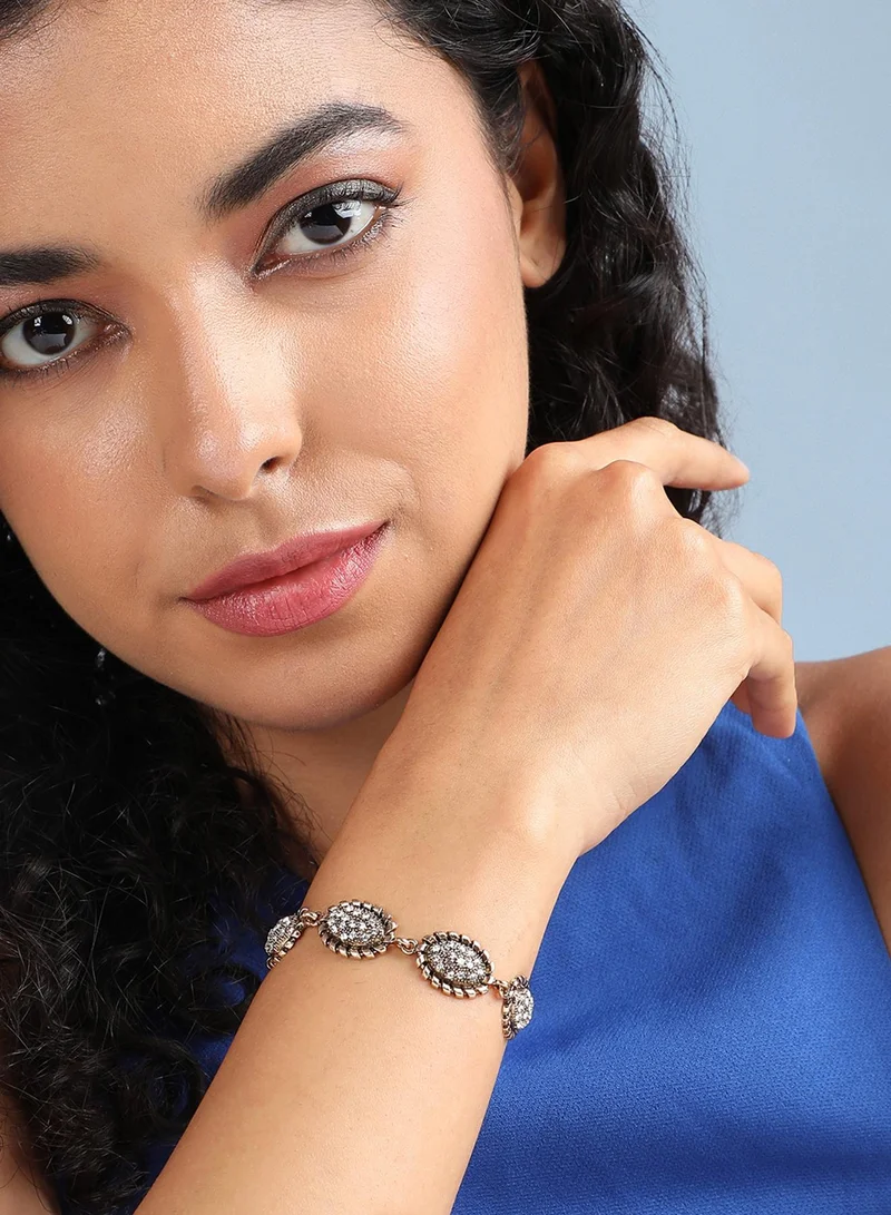 SOHI Twisted Crystal Artificial Bracelet Jewellery