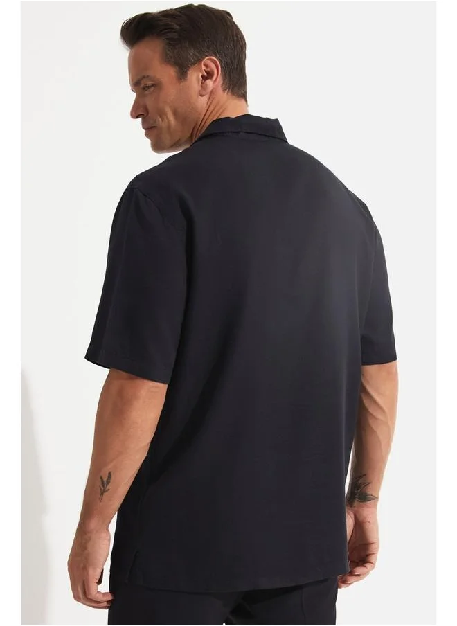 جون June Exclusive Men Oversize Shirt Navy