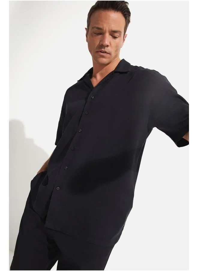 جون June Exclusive Men Oversize Shirt Navy