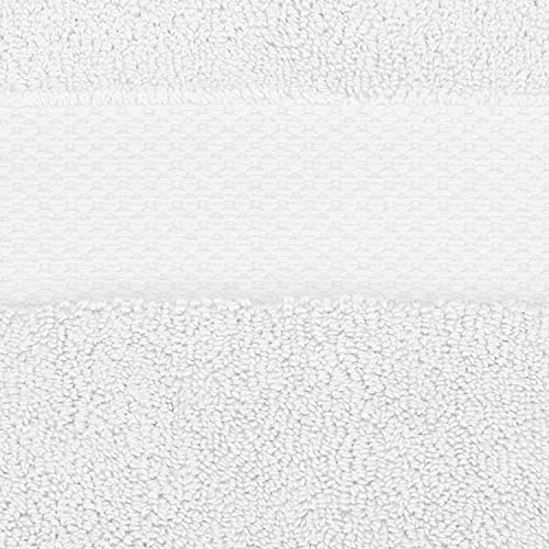 TIQH® Organic Zero Twist Cotton 600 GSM Highly Absorbent & Quick Dry Soft Bath Towel - Pack of 1 (White) - Image 3