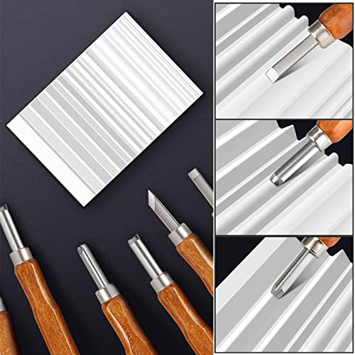 DDF iohEF Wood Carving Sharpener, 1000 Grit Whetstone with More Grooves Sharpening Stone for Woodworking, Wood Carving Tools, Chisels and Gouges - Image 4