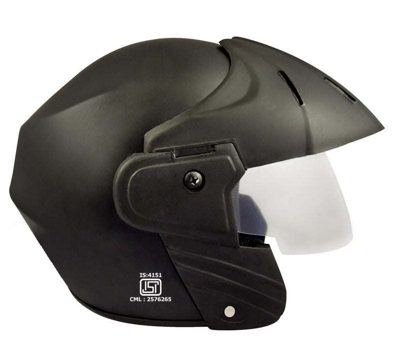 Sage Square Deltz Power (ISI Certified) Scooty Helmet Open Face (Extra Large - XL, Black Matte) - Image 1