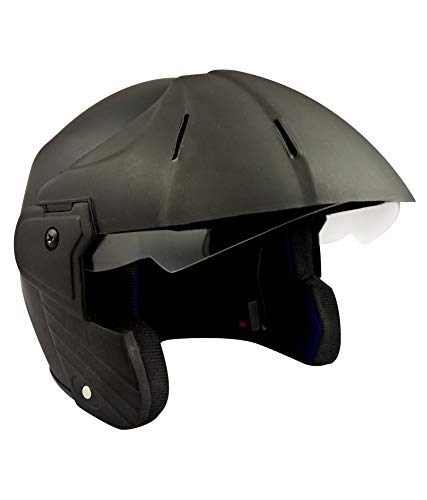 Sage Square Deltz Power (ISI Certified) Scooty Helmet Open Face (Extra Large - XL, Black Matte) - Image 2