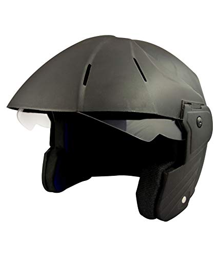 Sage Square Deltz Power (ISI Certified) Scooty Helmet Open Face (Extra Large - XL, Black Matte) - Image 4