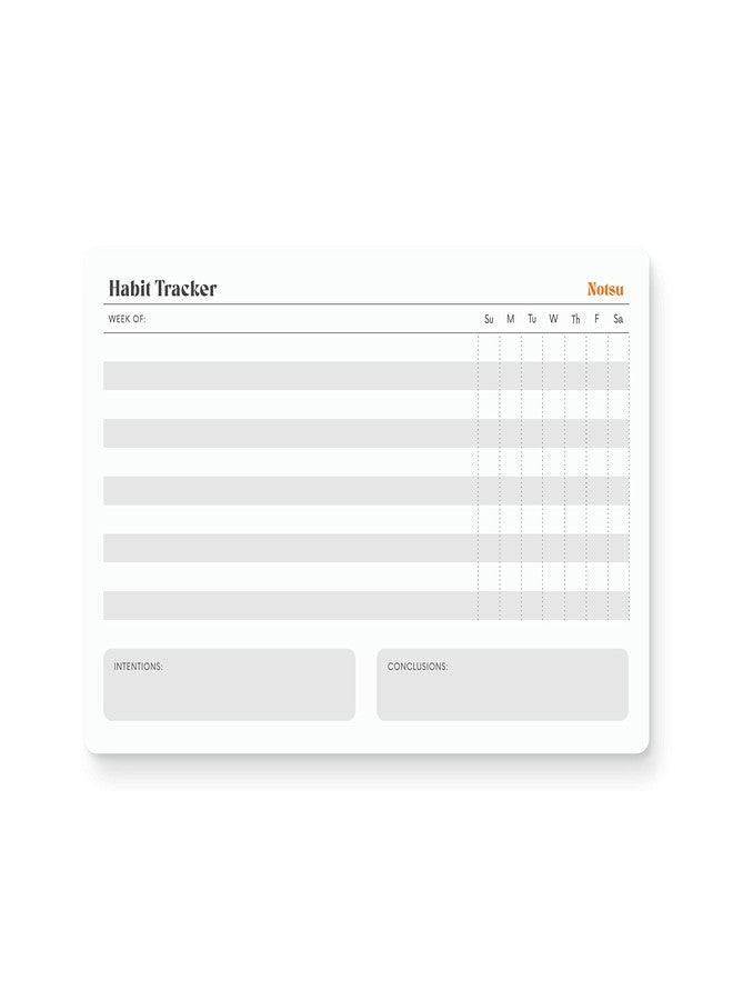 Notsu Weekly Habit Tracker Notepad | Goals Planner Pad and Self Care To Do List | 50 Tear Off Pages, 8.5” x 5.5” - Image 1