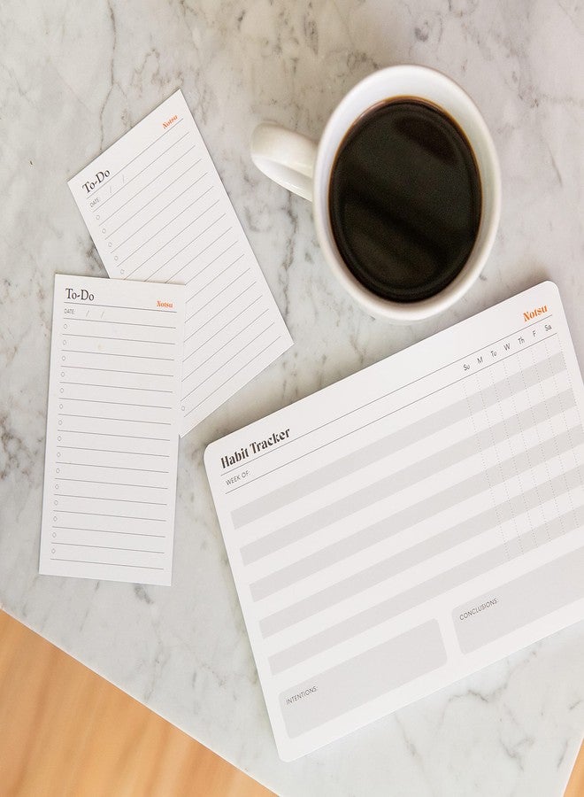 Notsu Weekly Habit Tracker Notepad | Goals Planner Pad and Self Care To Do List | 50 Tear Off Pages, 8.5” x 5.5” - Image 4