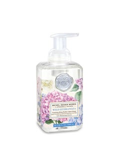 Michel Design Works Michel Design Works Foaming Hand Soap 17.8oz, Hydrangea Scent and Design, Shea Butter and Aloe Vera Blend, Beautiful Square Container with Pump 