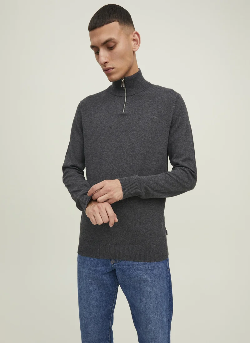 JACK & JONES Knitted Half Zip Up Sweater