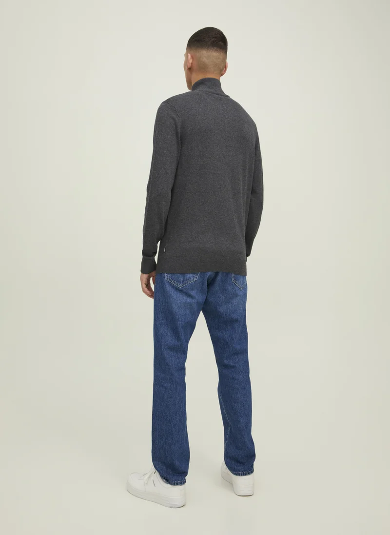 JACK & JONES Knitted Half Zip Up Sweater