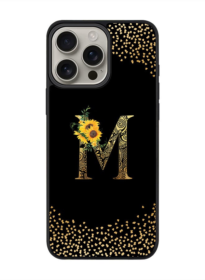 Stylizedd غطاء آيفون 16 برو ماكس [متوافق مع MagSafe] غطاء مغناطيسي نحيف لآيفون 16 برو ماكس - تصميم زهور مخصص - M (أسود) - Image 1