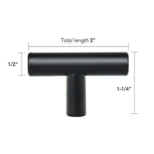 HomeExpert Home Expert 5 Pack Black Cabinet Knobs 2 inch Cabinet Pulls Kitchen Cabinet Handles Matte Black Knobs for Cabinets and Drawer Dresser Pulls Single Hole Kitchen Cabinet Knobs - Image 3