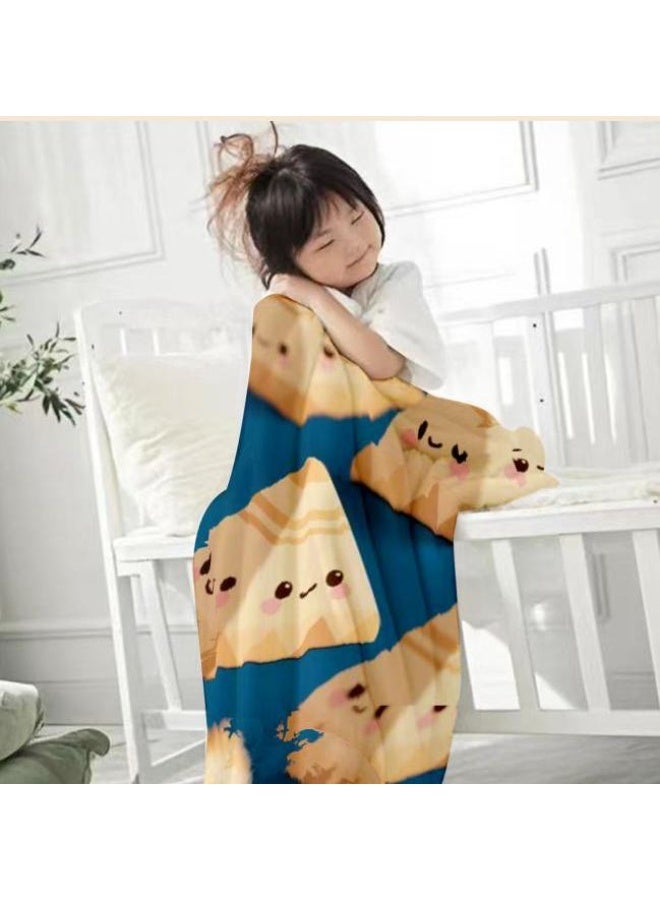 عام بطانية رقيقة من الفانيلا الكرتونية للأطفال أو الطلاب (دافئة ومريحة ومناسبة للنوم والألعاب) 100 سم * 150 سم - 1068 - Image 1