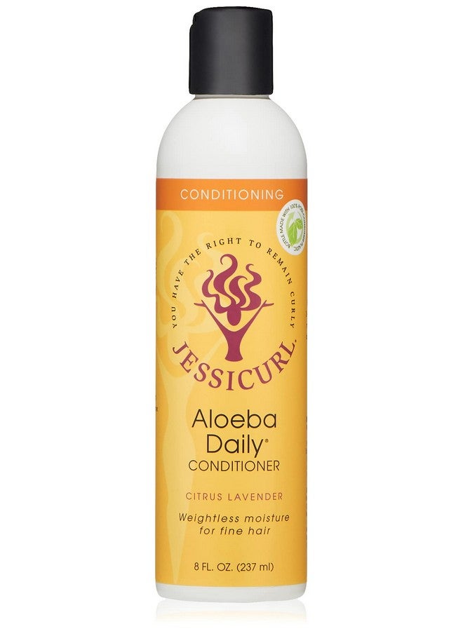 Jessicurl Aloeba Daily Conditioner For Curly Hair Citrus Lavender 8 Fl Oz. Leave In Conditioner And Hair Detangler For Fine Hair - Image 2