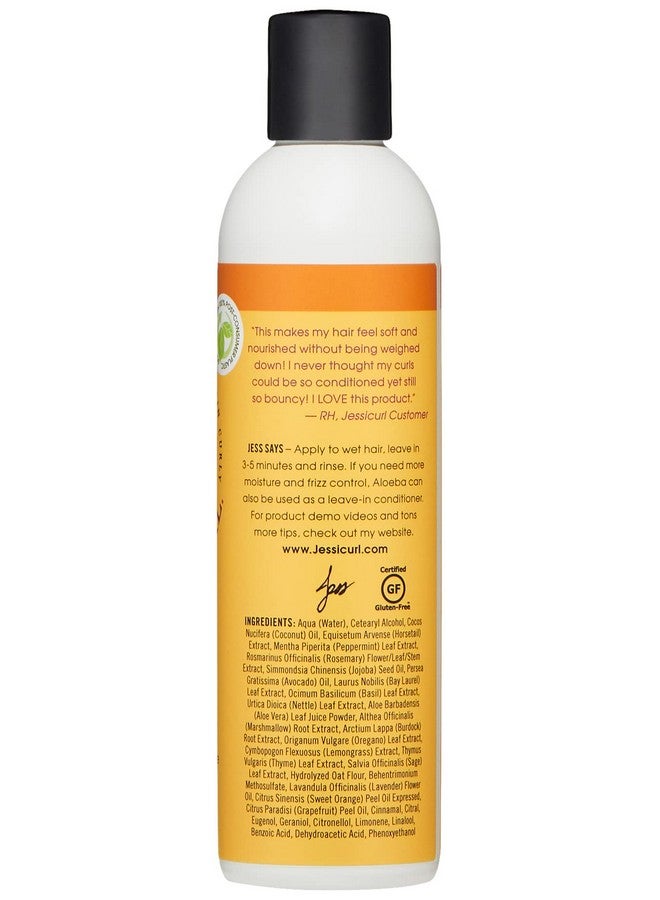 Jessicurl Aloeba Daily Conditioner For Curly Hair Citrus Lavender 8 Fl Oz. Leave In Conditioner And Hair Detangler For Fine Hair - Image 3