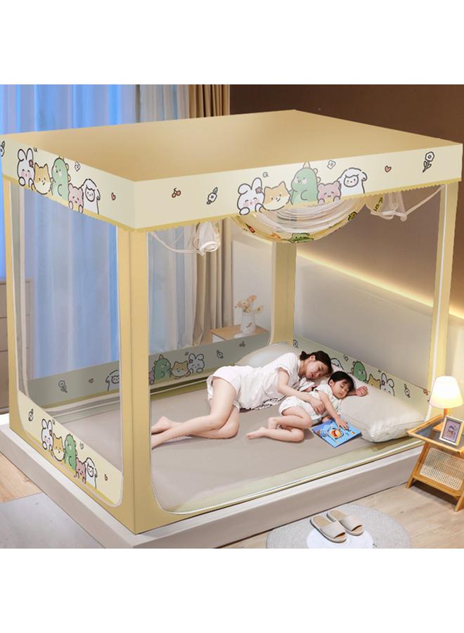 Bluejw Household Mosquito Net High-grade Children's Drop-resistant Mongolian Yurt Sitting-bed Type Internet-famous Anti-mosquito Net Portable Foldable For Clearance - Image 1