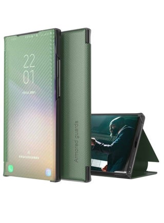 Tiger For samsung galaxy s21 fe carbon fiber texture view time horizontal flip leather case with holder & touch call display id(green) - pzsku/Z2392F0F5B1C025957D9CZ/45/_/1663664733/3c994872-6216-46a5-a423-896773d8354f