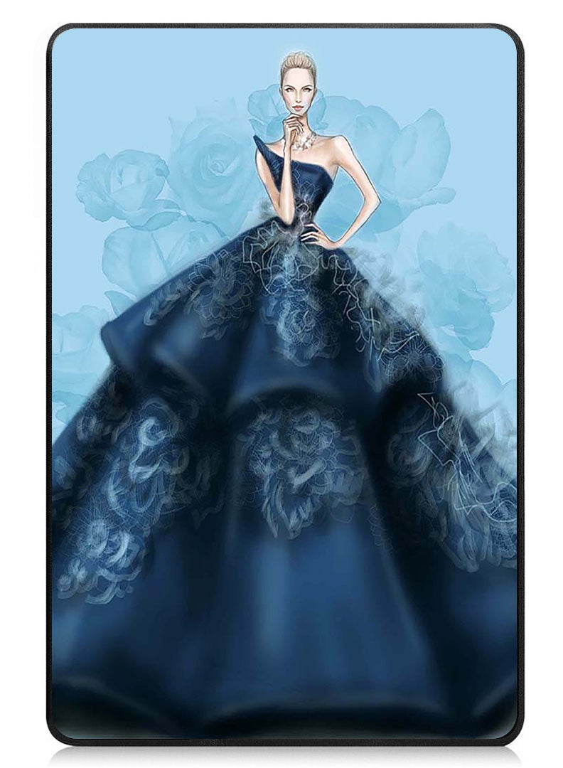 Theodor Protective Flip Case For Apple iPad Pro 11 (2024) With Trifold Stand Auto Wake Sleep Shockproof Cover Blue Princess dress  - Image 1