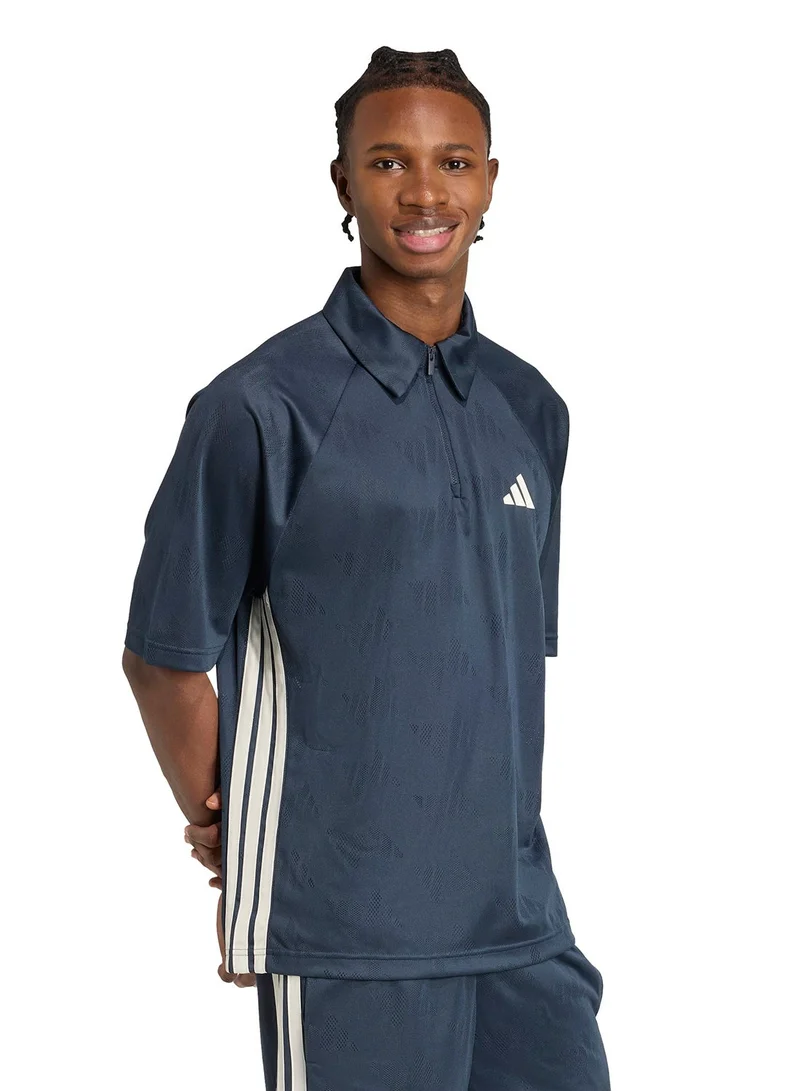 Adidas M Sta Seas Tee Blue Polo Shirt (Short Sleeve) Polo Shirts For Men