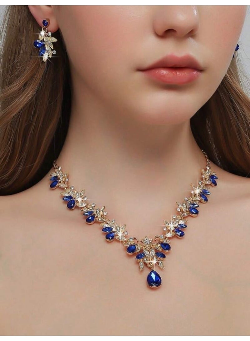 JewelryPalace Amazing Trendy Women's Zirconia Necklace And Earrings Jewellery Set  - Image 1