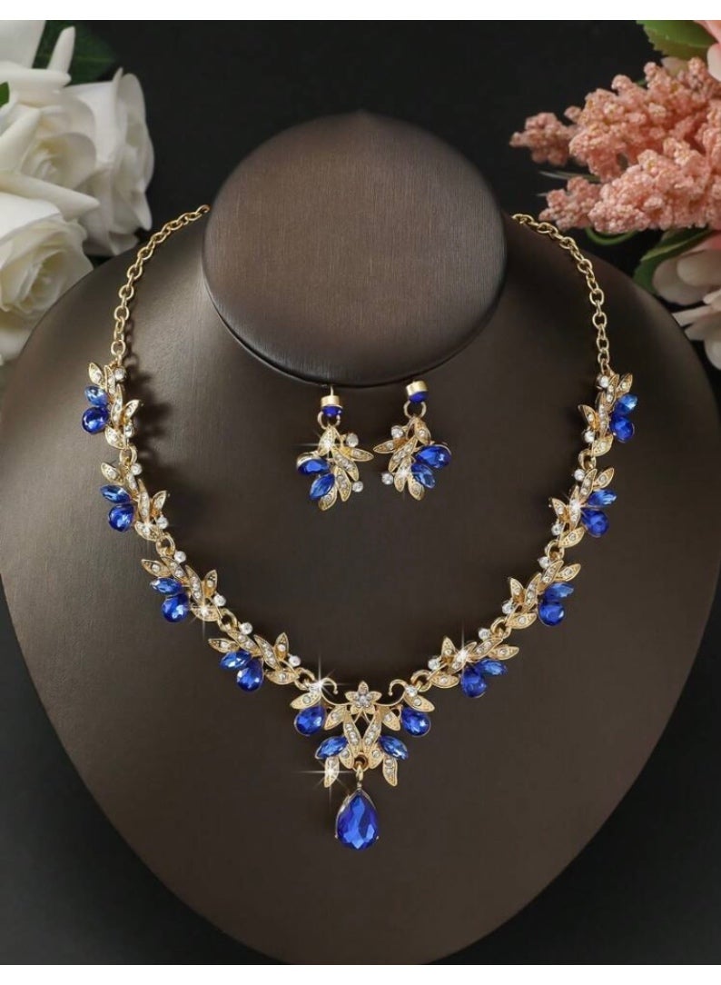 JewelryPalace Amazing Trendy Women's Zirconia Necklace And Earrings Jewellery Set  - Image 2