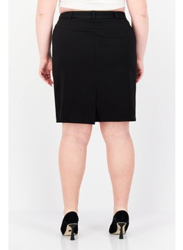 Bar III Women Plus Size Solid Mini Skirt, Black  - Image 3