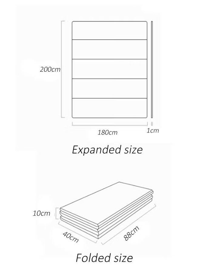 Baby Play Mat, 180*200CM Baby Crawling Mat, Large Foldable Extra Thick Kids Mat Reversible Playmat Soft Foam Non-Slip Double-Sided Waterproof Playmats for Floor Play - Image 2