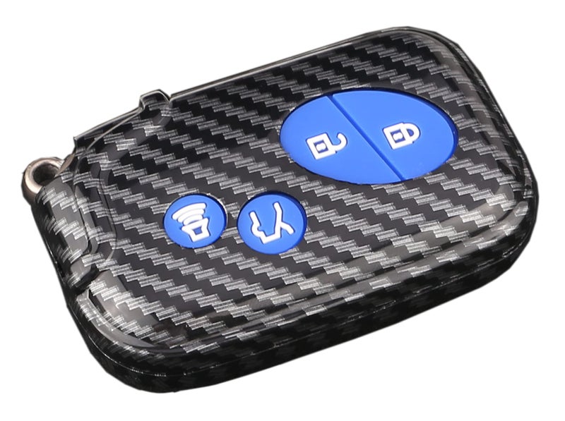 Key Fob Cover Case Fit for 20052018 Lexus ES350 GS300 GS350 GS430 GS450h ISC IS250 IS350 LS460 LS600h Keyless Entry Remote Case Holder ABS Carbon Fiber Pattern Blue