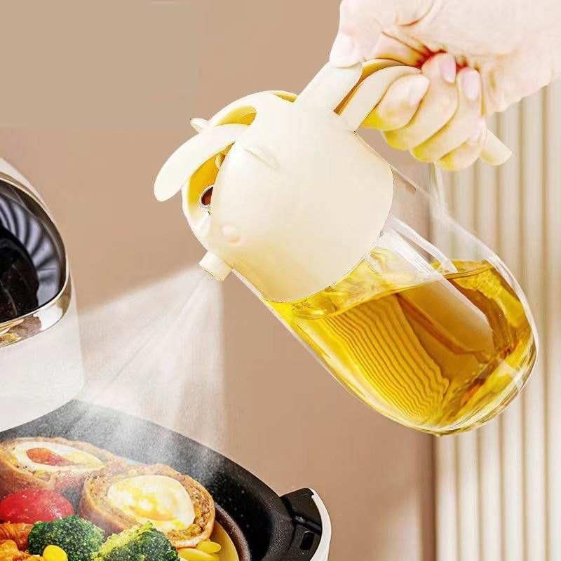 NISHIV Kitchen Glass Oil Dispenser Bottle 2 in 1 Olive Oil Dispenser and Oil Sprayer for Cooking LeakProof and ClogProof Design for Exceptional Performance Modern Aesthetics - Image 1