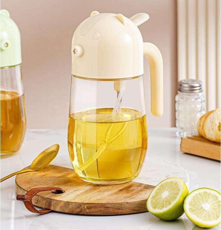 NISHIV Kitchen Glass Oil Dispenser Bottle 2 in 1 Olive Oil Dispenser and Oil Sprayer for Cooking LeakProof and ClogProof Design for Exceptional Performance Modern Aesthetics - Image 4