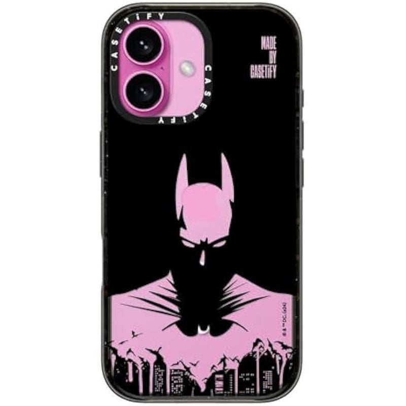 Casetify Impact iPhone 16 Case 【Batman Co-Lab / 4X Military Grade Drop Tested / 8.2ft Drop Protection/Compatible with Magsafe】 - Batman Shadow - Clear Black - Image 2