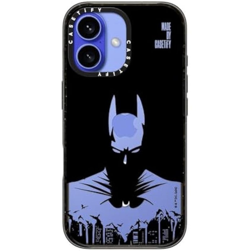 Casetify Impact iPhone 16 Case 【Batman Co-Lab / 4X Military Grade Drop Tested / 8.2ft Drop Protection/Compatible with Magsafe】 - Batman Shadow - Clear Black - Image 3