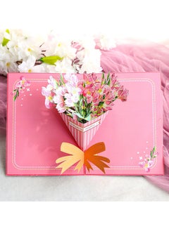 LKTOCAFT Fancy Elegant Flower Design 3D Pop-Up Card, Greeting Card for Mother's Day Gift,  Gift, Eid, Birthday, Wedding, Sturdy and Solid Cardstock Gift Card with Envelope and Thank You Card  - Image 1