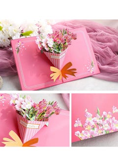 LKTOCAFT Fancy Elegant Flower Design 3D Pop-Up Card, Greeting Card for Mother's Day Gift,  Gift, Eid, Birthday, Wedding, Sturdy and Solid Cardstock Gift Card with Envelope and Thank You Card  - Image 2