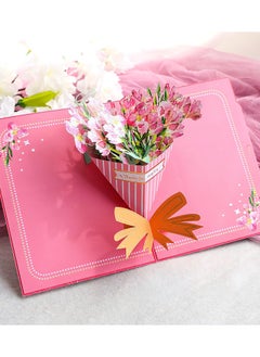 LKTOCAFT Fancy Elegant Flower Design 3D Pop-Up Card, Greeting Card for Mother's Day Gift,  Gift, Eid, Birthday, Wedding, Sturdy and Solid Cardstock Gift Card with Envelope and Thank You Card  - Image 5